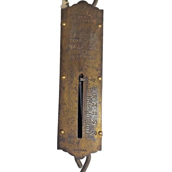 Landers Improved Balance Spring Hook Scale No 2 Mercantile Hanging 0-50 Lbs Barn - Picture 2 of 10